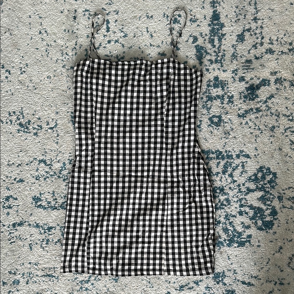 Black and White Gingham Dress